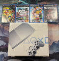 PS2 Silver Satin + 4 games